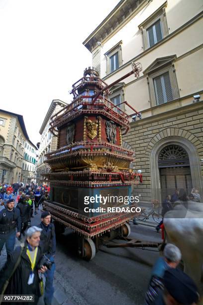 Scoppio del Carro. Explosion of the Car.Easter Sunday. Florence.Tuscany.Italy. Europe.