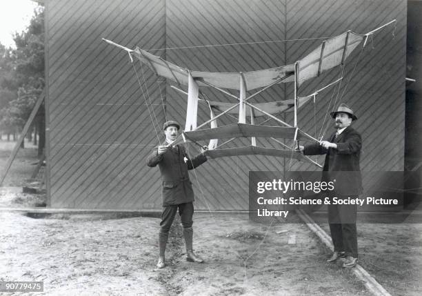 Photograph. American-born Samuel Franklin Cody obtained British nationality in 1896. He pioneered the manlifting kite as a means of military...