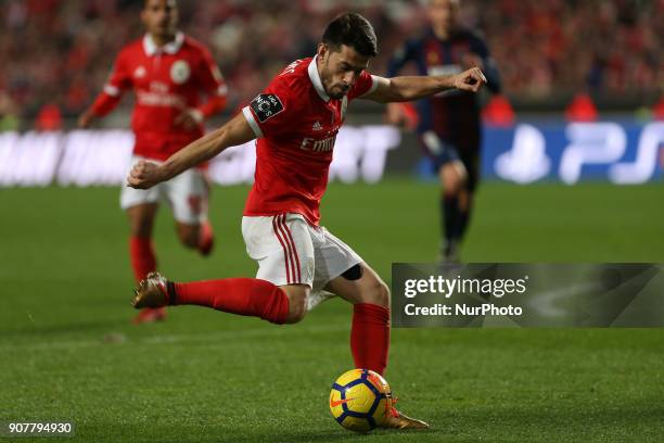 Benficas midfielder Pizzi from Portugal during the Premier League 2017/18 match between SL Benfica v GD Chaves, at Luz Stadium in Lisbon on January...