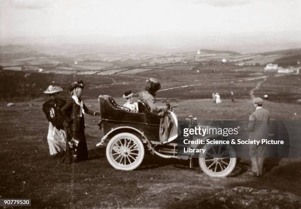 Photograph taken from an album of images collected by English motorist, motor car manufacturer and aviator, Charles Stewart Rolls , showing a...