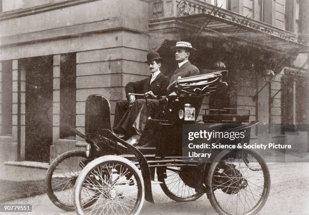 Photograph taken from an album of prints compiled by Charles Stewart Rolls , English motorist, motor car manufacturer and aviator. The Columbia...