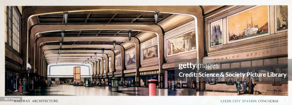 Leeds City Station Concourse, BR (LMR) ca