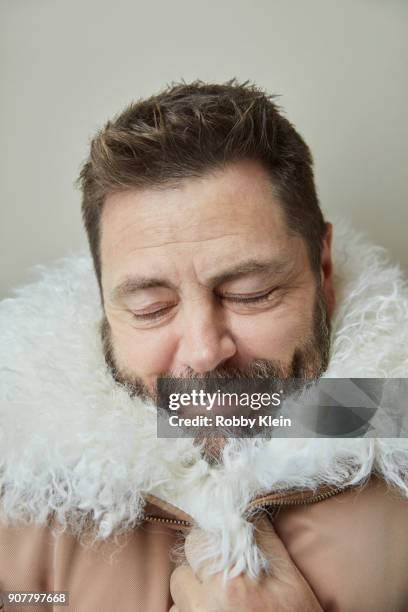 Nick Offerman from the film 'Hearts Beat Loud' poses for a portrait at the YouTube x Getty Images Portrait Studio at 2018 Sundance Film Festival on...