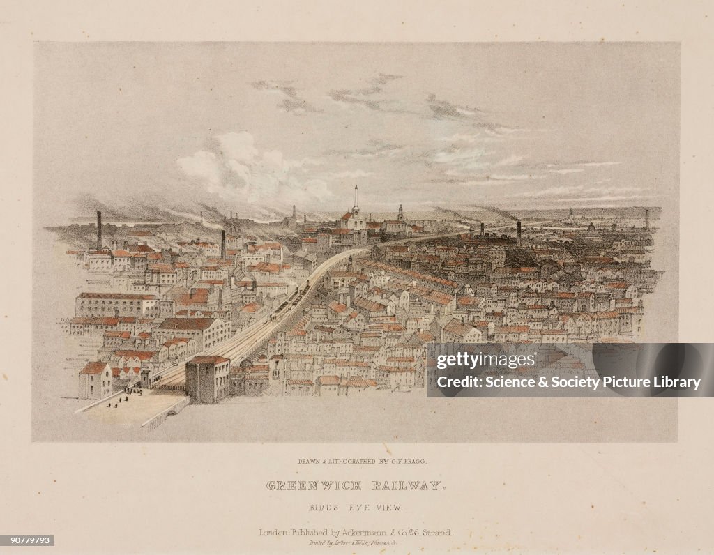 �Greenwich Railway: Birds eye View�, 19th century.