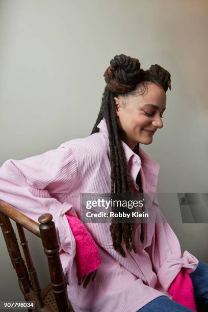 Sasha Lane from the film 'Hearts Beat Loud' poses for a portrait at the YouTube x Getty Images Portrait Studio at 2018 Sundance Film Festival on...