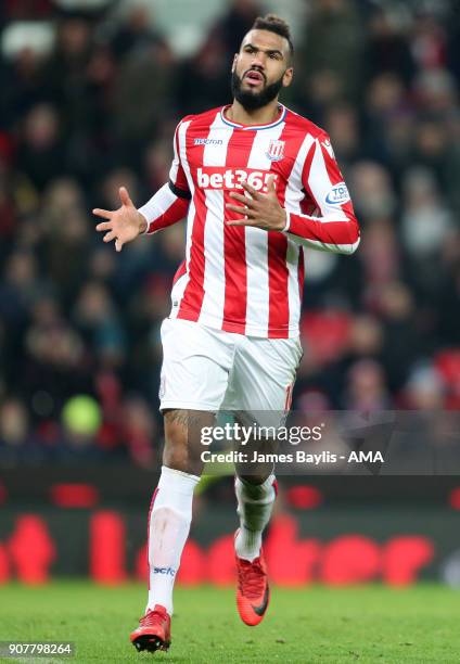 Eric Maxim Choupo-Moting of Stoke City during the Premier League match between Stoke City and Huddersfield Town at Bet365 Stadium on January 20, 2018...