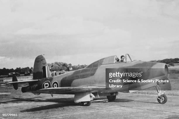 Gloster-Whittle E28/39, c 1940s. The Gloster-Whittle E28/39 was the first Allied jet aircraft, which first flew briefly on 8 May 1941 while on...
