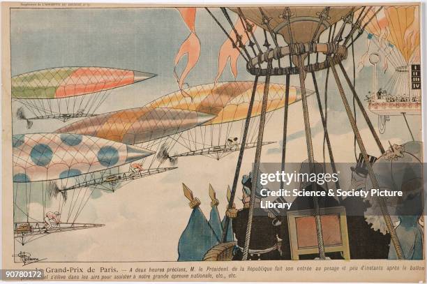 �Le Grand-Prix de Paris�, a colour print by the French illustrator and caricaturist, Albert Guillaume made for �L�Assiette au Beurre� , a French...