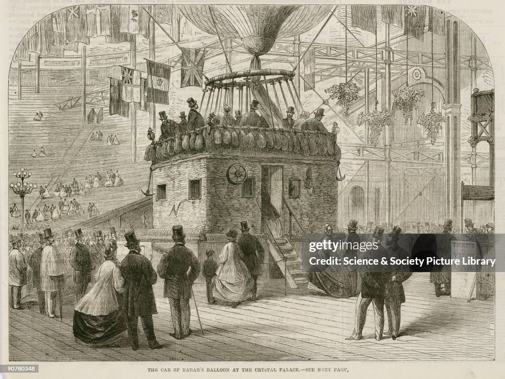 �The Car of Nadar�s Balloon at the Crystal Palace�, 1868.