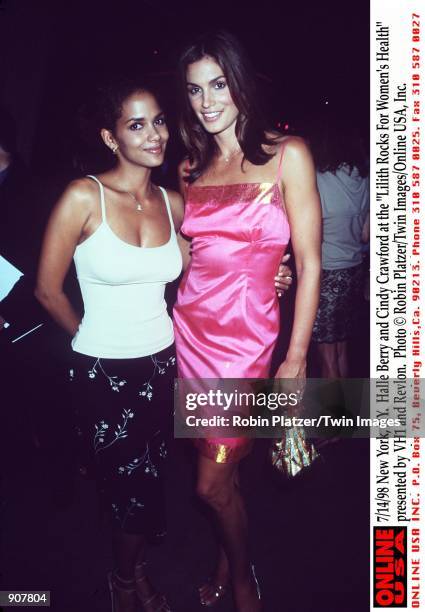 New York, NY. Halle Berry and Cindy Crawford at the "Lilith Rocks For Women's Health" presented by VH1 and Revlon.