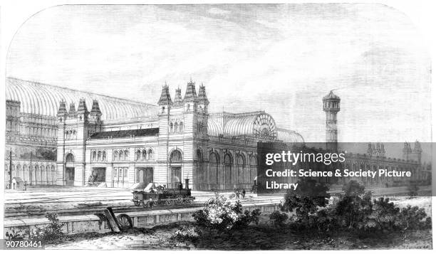 Plate from the Illustrated London News. The original, �low level� station at Crystal Palace was constructed in 1854, but between then and 1884,...