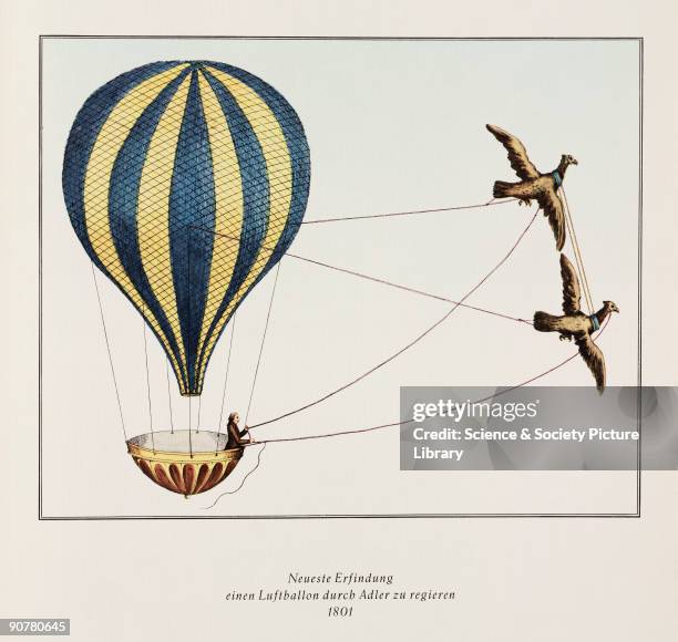 1801 Inventions Neueste Erfindung Einen Luftballon Durch Alder Zu Regieren, 1801 ...