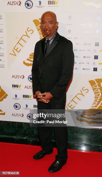 Montel Williams, Presenter, Veteran and Actor, arrives at the 3rd Annual Vetty Awards at The Mayflower Hotel on January 20, 2018 in Washington, DC.