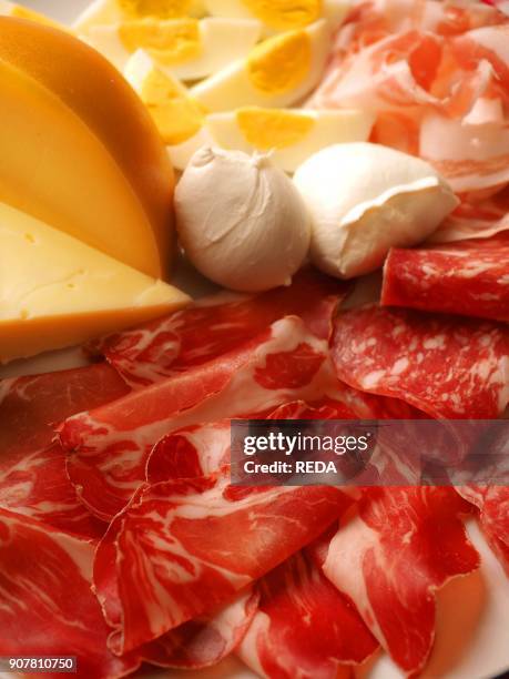 Fellata. Traditional Easter dish of salami and cheeses neapolitan. Naples. Campania. Italy. Europe.
