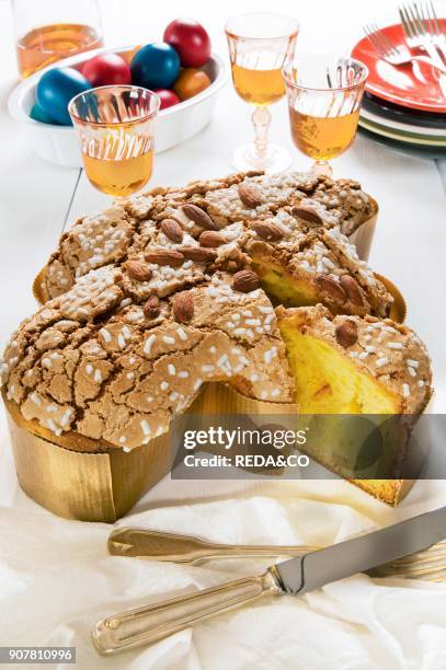 Colomba di Pasqua. Easter Dove cake. Italy.