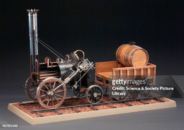The locomotive represented by this model was designed by Robert Stephenson and George Stephenson . It became famous after winning Rainhill Trials, a...