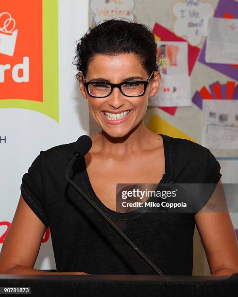 Singer attends Nelly Furtado attends the launch of Jumpstart's 2009 Read For The Record Campaign at the Borough of Manhattan Community College on...