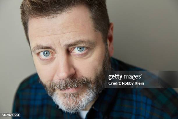 Nick Offerman from the film 'Hearts Beat Loud' poses for a portrait at the YouTube x Getty Images Portrait Studio at 2018 Sundance Film Festival on...