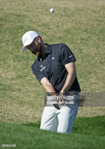 Chris Kirk plays his shot on the ninth hole during the third round of the CareerBuilder Challenge at the TPC Stadium Course at PGA West on January...