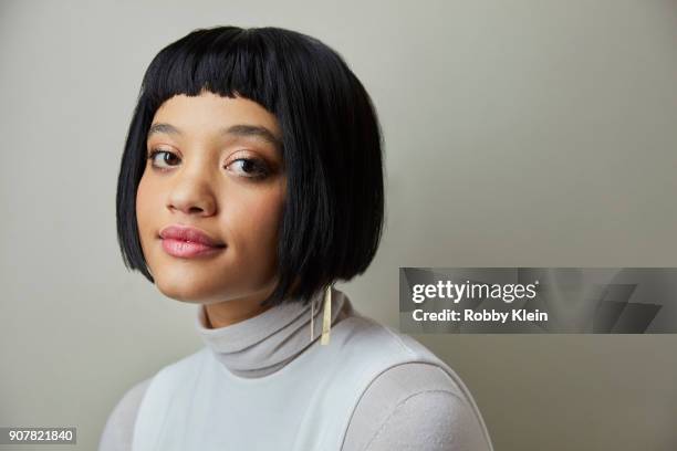 Kiersey Clemons from the film 'Hearts Beat Loud' poses for a portrait at the YouTube x Getty Images Portrait Studio at 2018 Sundance Film Festival on...