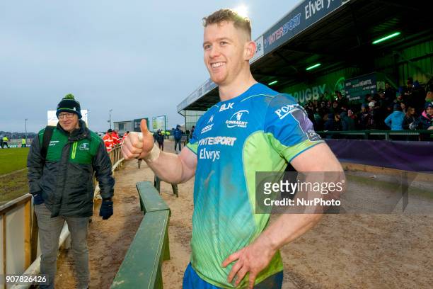 Matt Healy of Connacht during the European Rugby Challenge Cup Round 6 between Connacht Rugby and Oyonnax at the Sportsground in Galway, Ireland on...