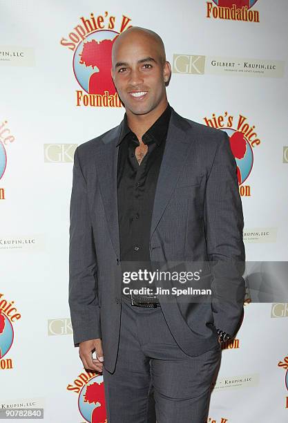 James Blake attends Cocktails with a Cause benefitting Sophie's Voice Foundation at the Hearst Tower on September 14, 2009 in New York City.