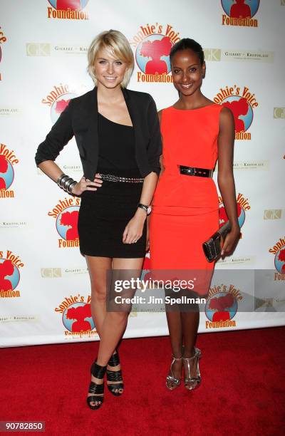 Models Model Lena Gercke and Sara Nuru attend Cocktails with a Cause benefitting Sophie's Voice Foundation at the Hearst Tower on September 14, 2009...