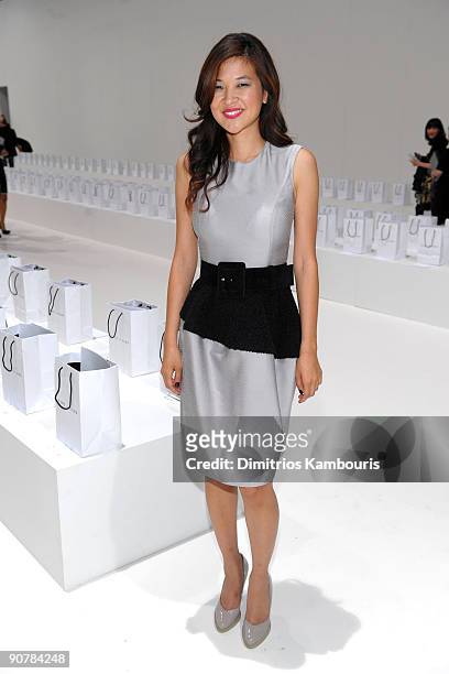 Personality SuChin Pak attends the Marc Jacobs 2010 Spring Fashion Show at the NY State Armory on September 14, 2009 in New York City.