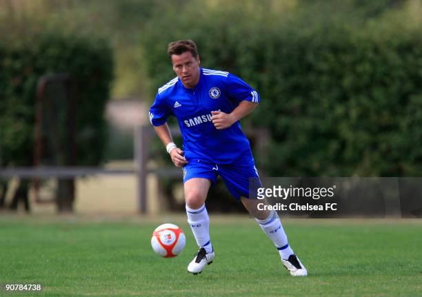 Chelsea's Darren Barnard in action during a Chelsea Old Boys match at the club's Cobham training ground on September 14, 2009 in Cobham, England. The...