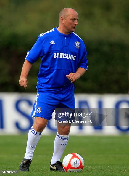 Chelsea Wolves Chelsea's John Bumstead in action during a Chelsea Old Boys match at ...
