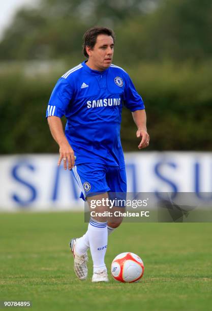 Chelsea's Gary Chivers during a Chelsea Old Boys match at the club's Cobham training ground on September 14, 2009 in Cobham, England. The match was...