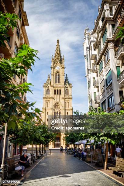 kathedrale buen pastor, san sebastian, baskisches land, spanien - san sebastián spanien stock-fotos und bilder