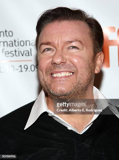 Co-director/writer Ricky Gervais arrives at the "The Invention of Lying" screening during the 2009 Toronto International Film Festival held at the...
