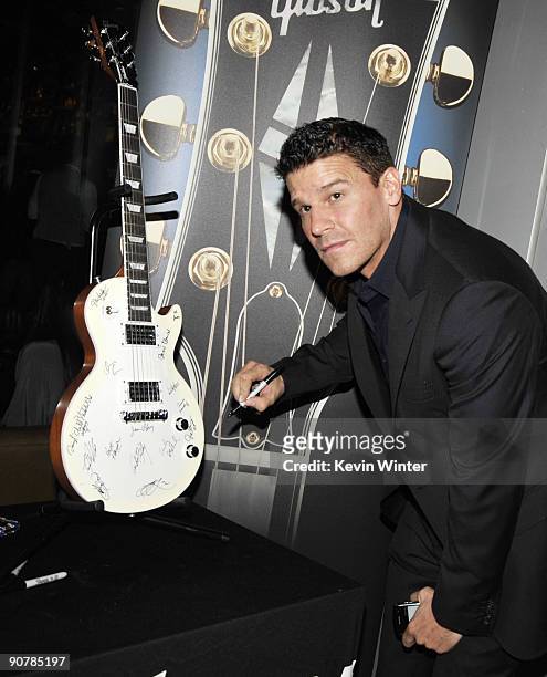 Actor David Boreanaz appears at Fox TV's Fall Eco-Casino Party at BOA Steakhouse on September 14, 2009 in West Hollywood, California.