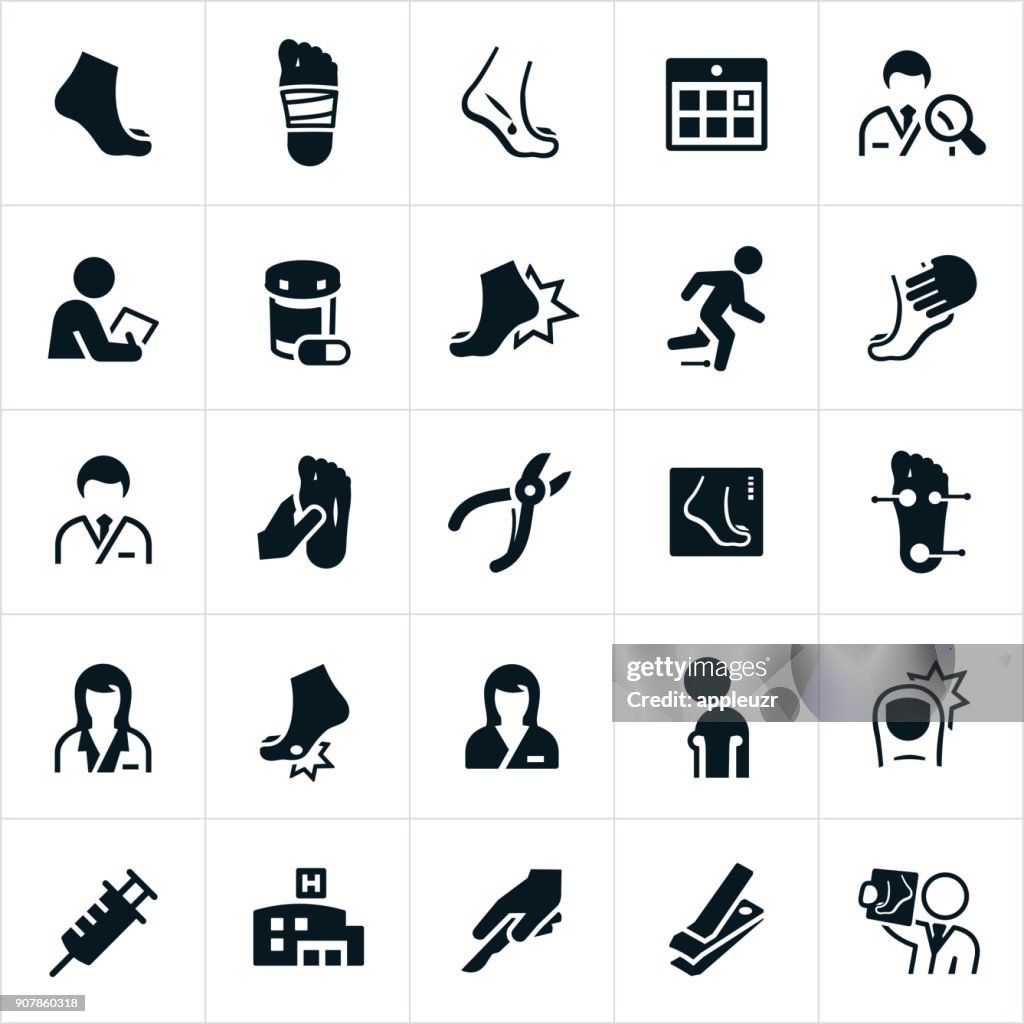 Ícones de podologia