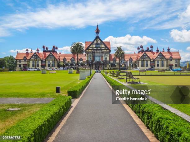 museum of art and history in rotorua new zealand - rotorua stock pictures, royalty-free photos & images