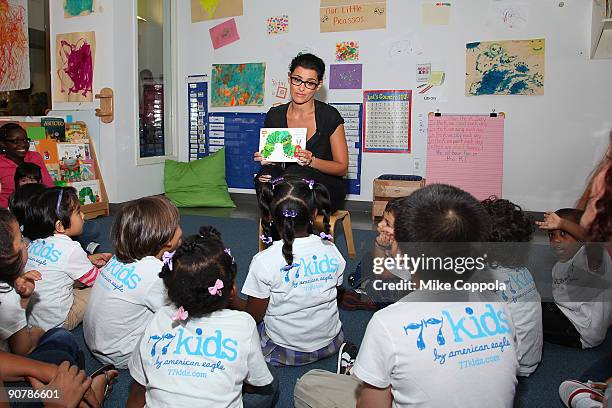 Singer Nelly Furtado reads to children at the launch of Jumpstart's 2009 Read For The Record Campaign at the Borough of Manhattan Community College...