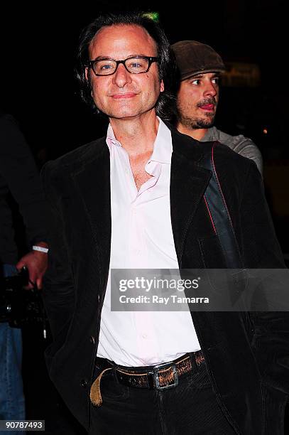 Actor Fisher Stevens enters the New York State Armory on September 14, 2009 in New York City.