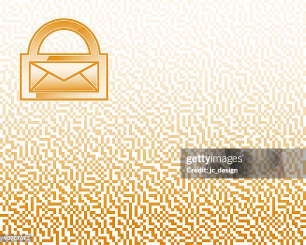 pixel series - secure email - send button stock illustrations