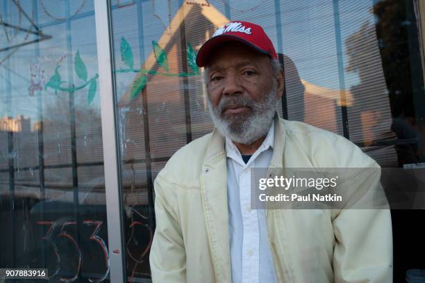 Portrait of civil rights activist James Meredith wearing an 'Ole Miss' baseball hat, Jackson, Mississippi, January 12, 2014. In October of 1962, he...