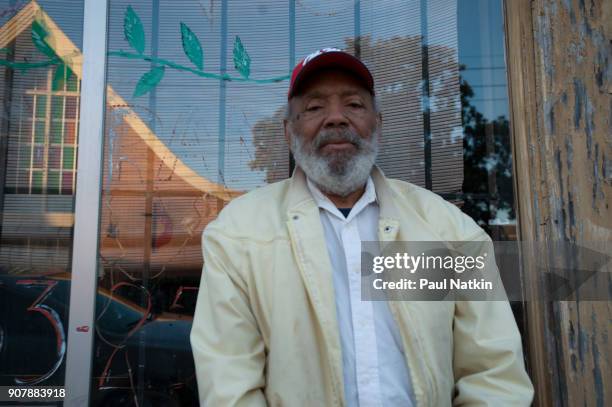 Portrait of civil rights activist James Meredith wearing an 'Ole Miss' baseball hat, Jackson, Mississippi, January 12, 2014. In October of 1962, he...