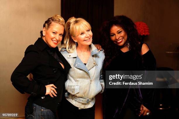 Anastacia, Lulu and Chaka Khan attend a photocall for their upcoming tour of concerts 'Here Come The Girls' on September 15, 2009 in London, England.