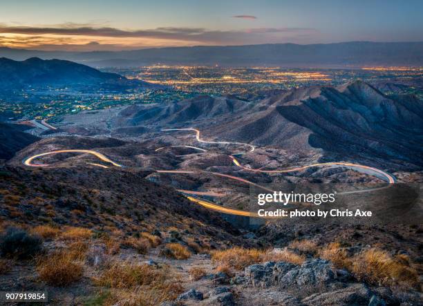 palm to pines hwy 74 - palm desert, ca - riverside county foto e immagini stock