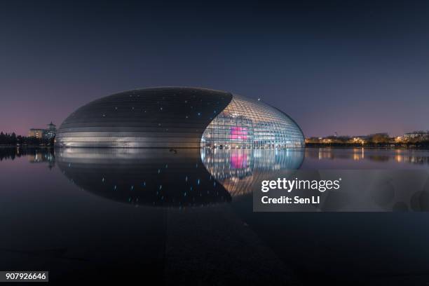 chinese national grand theater, beijing - 北京 stockfoto's en -beelden