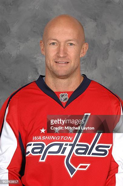 Michael Nylander of the Washington Capitals poses for his official headshot for the 2009-2010 NHL season