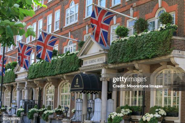goring hotel in belgravia, london - colonnade hotel london stock pictures, royalty-free photos & images