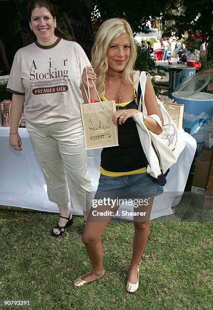 Tori Spelling at Air Stocking