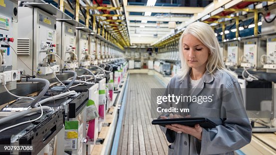 Woman Quality Control Female Quality Inspector With Digital Tablet High-Res Stock Photo ...