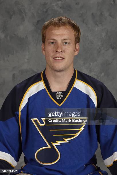 Ryan Turek of the St. Louis Blues poses for his official headshot for the 2009-2010 NHL season.