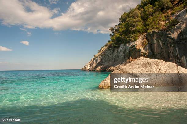 beach in sardinia - cala goloritze stock-fotos und bilder